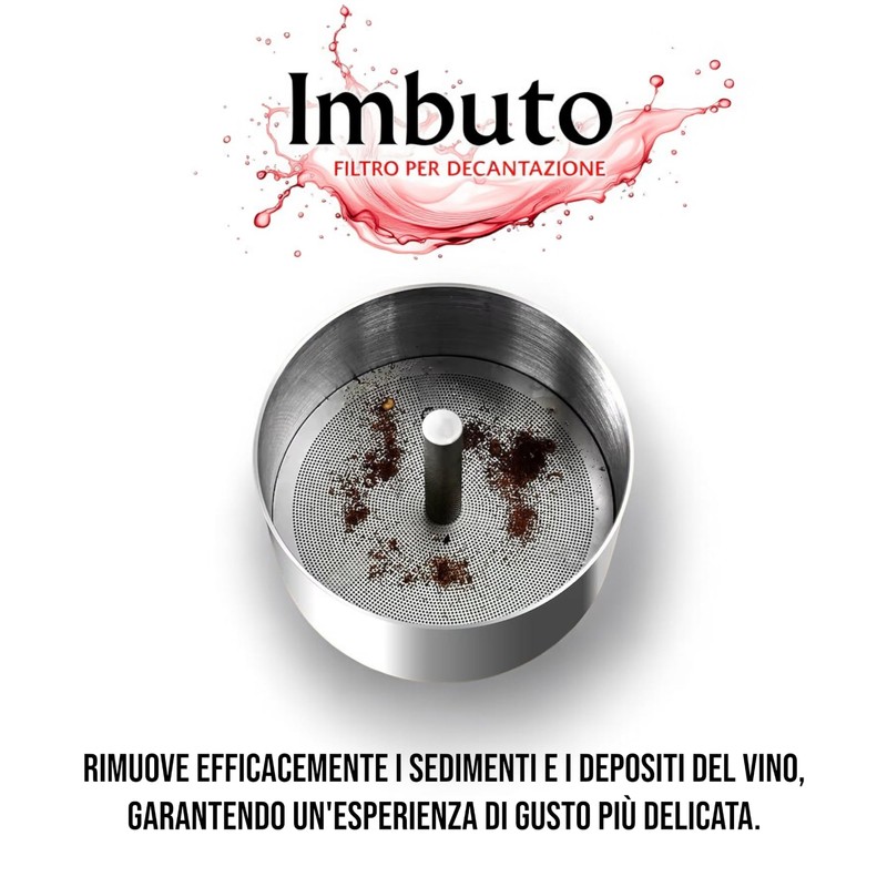 Steel Funnel Shape Wine Strainer with Layered Structure and Ergonomic