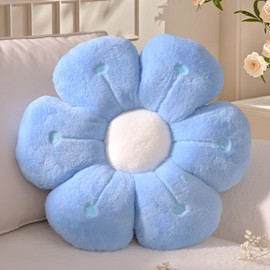 Yhoelata Flower Cushion, Blue Flower Shape Decorative Cushion, Daisy Flower, Cute Cushion Flower Seat Cushion, Aesthetic Decorative Cushion for Home, Sofa, Couch, Bed, 40 cm