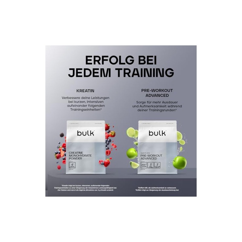 Bulk Pure Whey Protein Pulver, Eiwei√üpulver, Beeren mit Sahne, 1