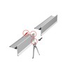 INEFA Aluminium Sheet with Waterfold, 200 cm, 1 Piece Silver