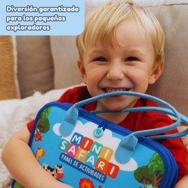 Busy Board Montessori - Learning & Sensory Toy for Children - in Spanish - Promotes Fine Motor Skills & Learning - 2 3 4 Years - Interactive Book - Toy Boys Girls - Gift - Birthday