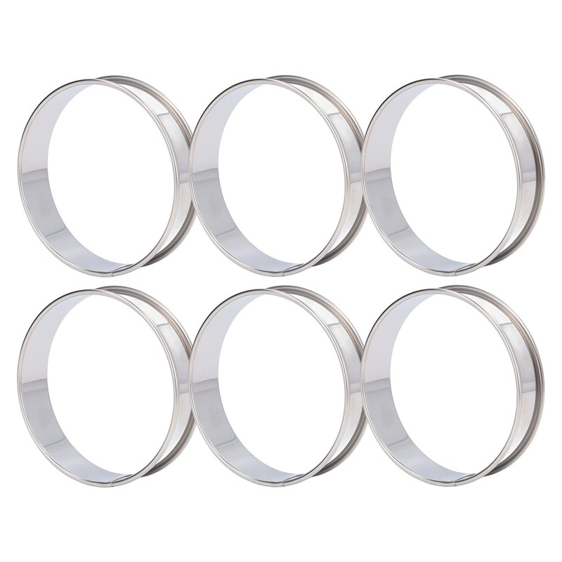 6 Stainless Steel English Muffin Rings Easy to Make Muffin