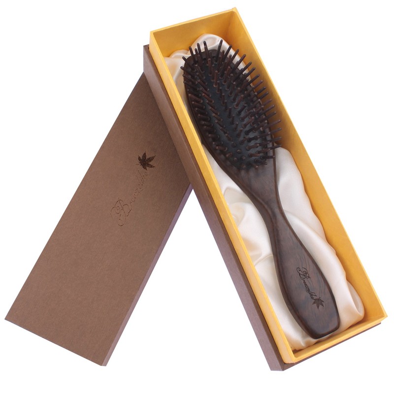 Breezelike Professional Ebony Wood Hair Brush