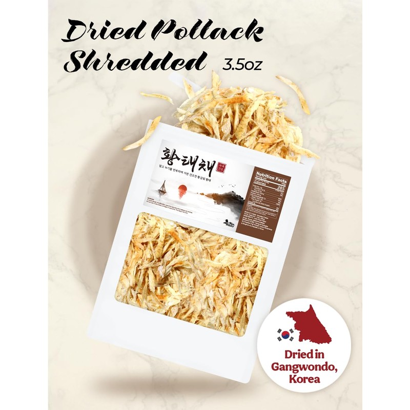 NICE WITCH'S Dried Pollack Shredded 100g / 3.5oz - Naturally