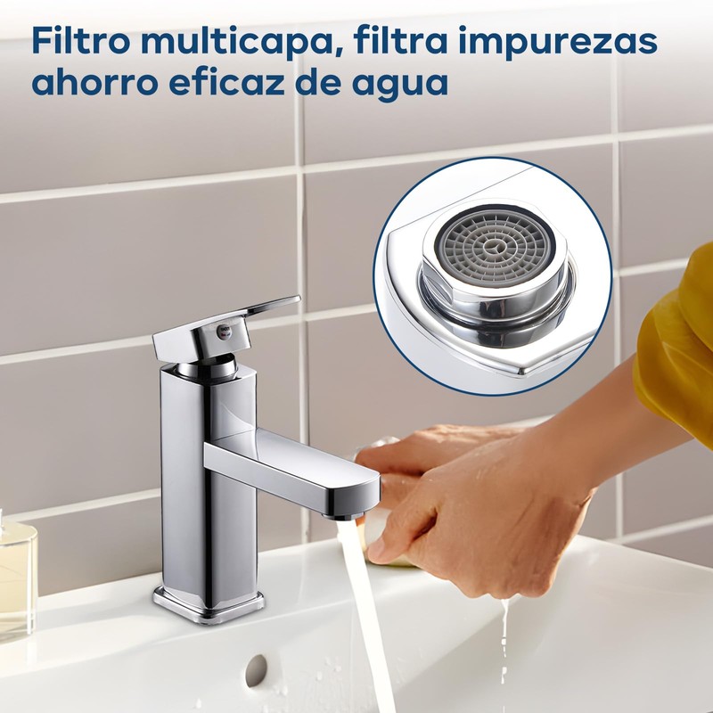 Llaves para Lavabo Baño, Grifo Mezcladora para Lavabo de Baño,
