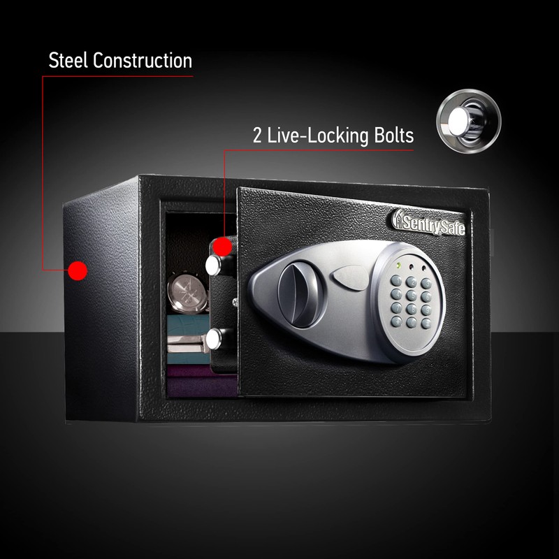 SentrySafe Safe with Digital Keypad Lock, Steel Safe with Interior