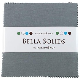 Bella Solids Steel Charm Pack 42 Squares 5" Moda Fabrics 9900PP 184 by Moda Fabrics