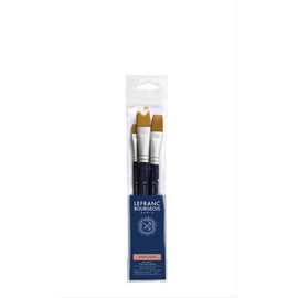 LB Set of 3 Flat Brushes (No. 8/16/24) Short Handle