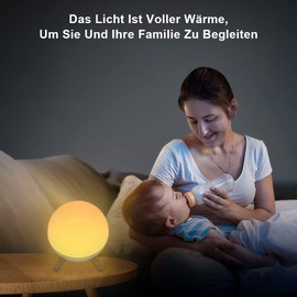 Skaaisont LED Night Light Children's Baby Care Light Dimmable 4 Colour Changing, Memory Function, Suitable for Children's Room Decoration Kawaii, Night Reading Light, Baby Care Light, Children's Night