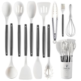 IMLUCKY Juego de Utensilios de Cocina de Silicona 11-piezas con EsptulaCuchara Antiadherente - Accesorios Resistentes al Calor - Regalo para Madres y 