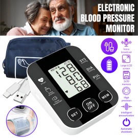 SOFIA Automatic Blood Pressure Monitor Upper Arm Digital LCD Adult Cuff BP Machine US