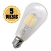 Megaluz 5 Focos Vintage 4w Ahorrador Luz Led Calida Edison