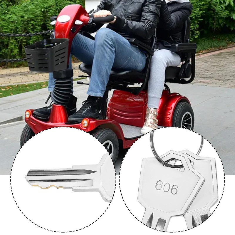 SING F LTD 2pcs 606 Ignition Keys Electric Scooter Ignition