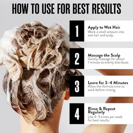 El Mejor Champú para el Crecimiento del Cabello sin Sulfatos, con Cafeína, Biotina, Aceite de Argán y más, Champú Bloqueador de DHT que Estimula el...