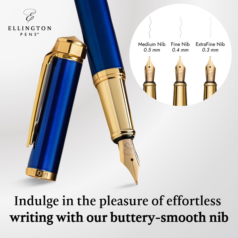 Ellington Pens Luxury Fountain Pen Set- Fountain Pens for Writing