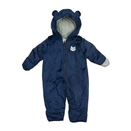 Carter's Baby Girl or Boy Pram Style Water Resistant One Piece Winter Snowsuit with Ears, Navy/Fox, 6/9MO