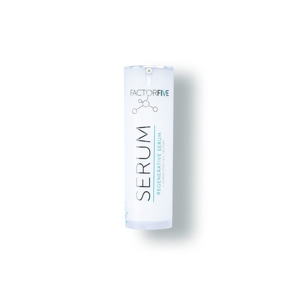FACTORFIVE Regenerative Serum with Stem Cell Growth Factors, HGF for Skin Tightening and Smoothing, Wrinkle and Pore Reduction, and Rejuvenation - 1 fl oz/30ml