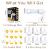 MAJCL Spritz Cookie Press Gun with 12 Discs & 6
