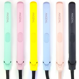 ANGENIL 3/4 Inch Flat Iron for Bangs, Fine and Thin Hair, Tiny Hair Straightener with 3D Ceramic Floating Plate, Universal Dual Voltage, Auto-Off