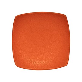 Ceramic Tea Holder (Square, Orange), W 3.5 x H 0.8 inches (8.8 x 2 cm)