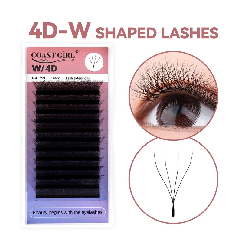 COAST GIRL 4D W Lashes Eyelash Extensions Premade Volume Fans