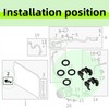 2PCS A/C Condenser Hard Line Lock Clamp Clip 88718-1E150 Fit