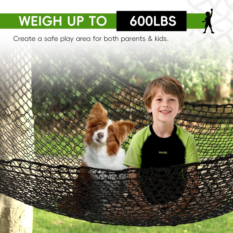 TOPNEW Double Layers Climbing Cargo Net - 9.9FT x 9.9FT