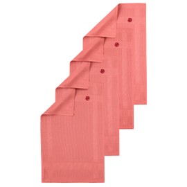 ROSELINE Microfibre Towels, Kitchen Towels for Daily Use, Absorbent & Lint-Free Tea Towels, Cleaning Cloths, Set of 4, 42 x 68 cm (Red)