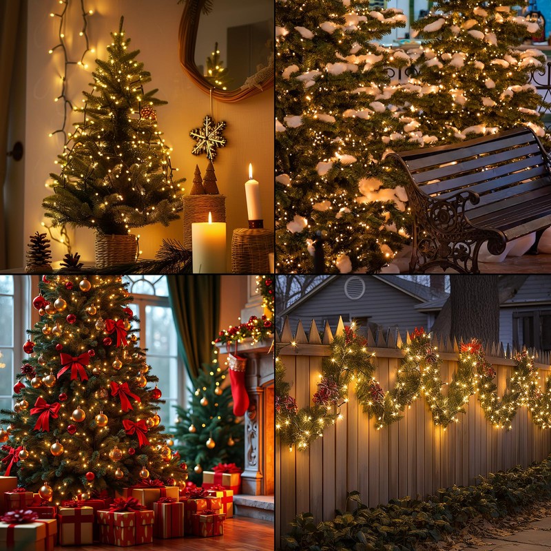 FairyGlim 100 LED Christmas String Lights, 33 FT Connectable Waterproof
