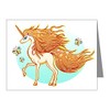 Truly Teague Note Cards (10 Pack) Golden Sparkle Unicorn with