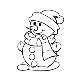 Newstamps Snowman 02 Large Wooden & Rubber Stamp for Card Making, Wooden Stamp, Christmas, Christmas Card, Winter, Scrapbook, Textile Stamp, Decoration, Children