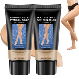 2-Piece Leg Make-Up Waterproof Body Make Up Waterproof Tattoo Cover Long Lasting No Staining Concealer with Full Coverage (Colour No. 2, Wheat)