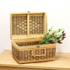 Rattan Tundra Out Pattern Trunk Basket Medium