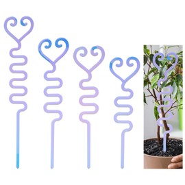 CHGCRAFT 4pcs Colorful Acrylic Love Wave Trellis Garden Trellis for Decorative Potted Climbing Vines and Flowers for Indoor and Outdoor Use, Heart