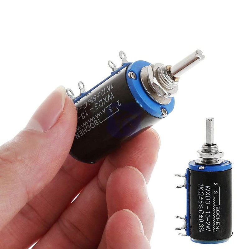 WXD3-13-2W 10 Turn Ohm Multi-Turn Wirewound Potentiometer Adjustable Resistor Set,