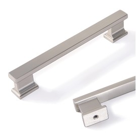 COTYKILEY 10 Pack 5 Inch(128mm) Brushed Satin Nickel Cabinet Handles Kitchen Cabinet Pulls Cabinet Door Handles Kitchen Cabinet Hardware Cupboard Drawer Pulls Dresser Handles