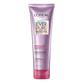 L’Oréal Paris Shampoo con hoja de romero Ever Pure Moisture, hidrata y cuida el color, para todo tipo de pelo teñido, sin Sulfatos, 250ml