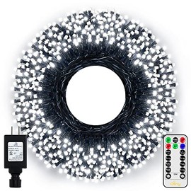 Ollny Christmas Lights Outdoor - 500LED 164FT Long Christmas String Lights with 8 Modes Remote Timer IP44 Waterproof, Fairy Lights for Tree House Yard Outside Indoor Xmas Decorations Cool White