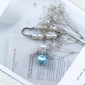 Honaer Something Blue Angel Charm for Bride to Be, Bridal Bouquet Charm, Memory Remembrance Gift on Wedding Day, Memorial Gift for Bride