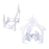 44x27x5cm Christmas Jesus Scene White PP Hollow Board Outdoor Nativity