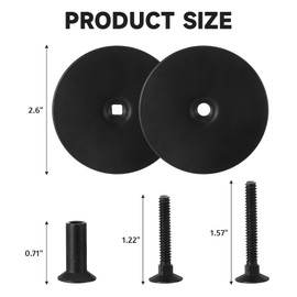 Fanmayhe Door Hole Cover Plate, Door Knob Cover Door Knob Plate 2-5/8" Diameter Black Door Knob Covers Door Hole Filler Plate for Home Security (1, Black)