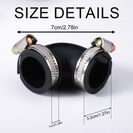 WD24X33918 Dishwasher Elbow Hose, Drain Circulation Sump Pump Hose with Clamps Kit Compatible with GE Dishwashers