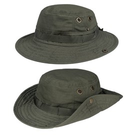 IDOGEAR Wide Brim Boonie Hat Sun Hat for Men Women Fishing Hunting Outdoor Activities with Adjustable Loops Buckle (Ranger Green)