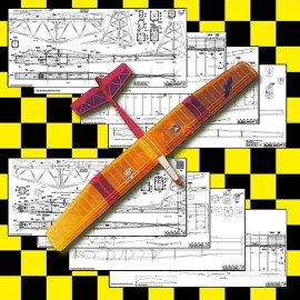 Bridi 99" Model Airplane PLANS: Big Birdi/Big Birdy Balsa GLIDER & ELECTRIC RC