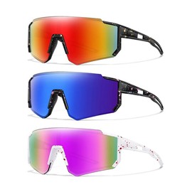 Kid's Outdoor Sports Tinted Lens Sunglasses, Windproof Shield Frame Sunglasses for Girls & Boys, Fashionable Accessories for Cycling Hiking Fishing Travel Beach Vacation:_Multicolor3_one-size