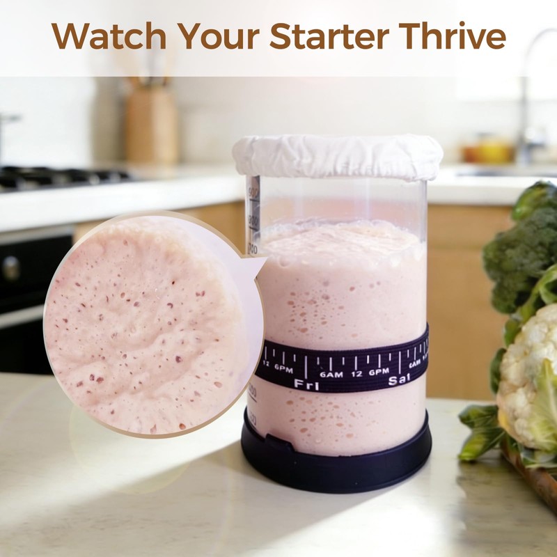 BRIRILINE Pro Sourdough Bread Starter Kit - 34 oz sourdough