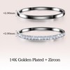 SZJCLTD 2 Pack 14K Gold Plated Stackable Rings Compatible with