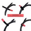 10x Velcro Cable Ties 200 x 20 Black / Green
