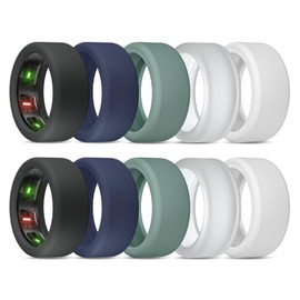 BandRain Cover for Oura Ring Gen 4 & 3/ULTRAHUMAN Ring AIR, Anti-Scratch Slim Liquid Silicone Smart Rings Protector Oura Ring Case Accessories for Women Men Working Out Gym - 10 Pack