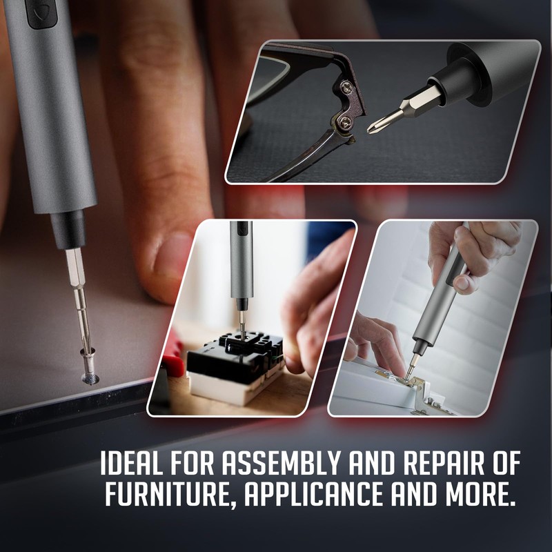 Mini Electric Screwdriver Set, 3.7V Cordless Screwdriver Set USB-C,71 S2